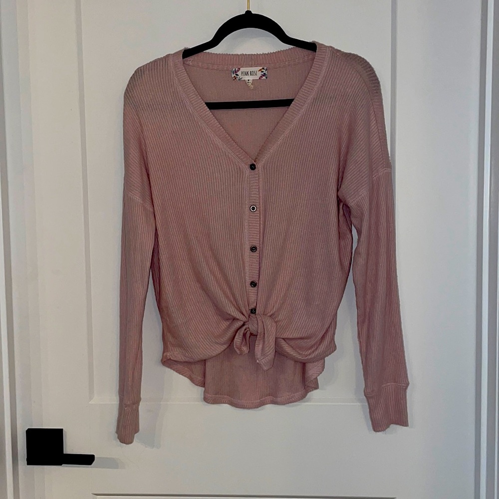 Front Tie Sweater